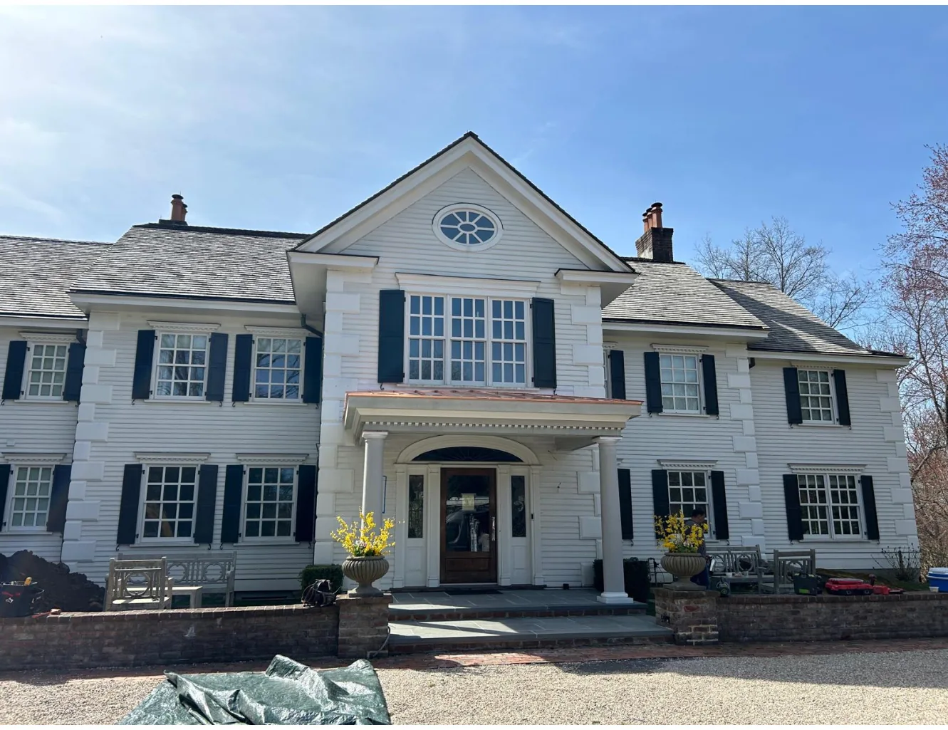Classic white home exterior