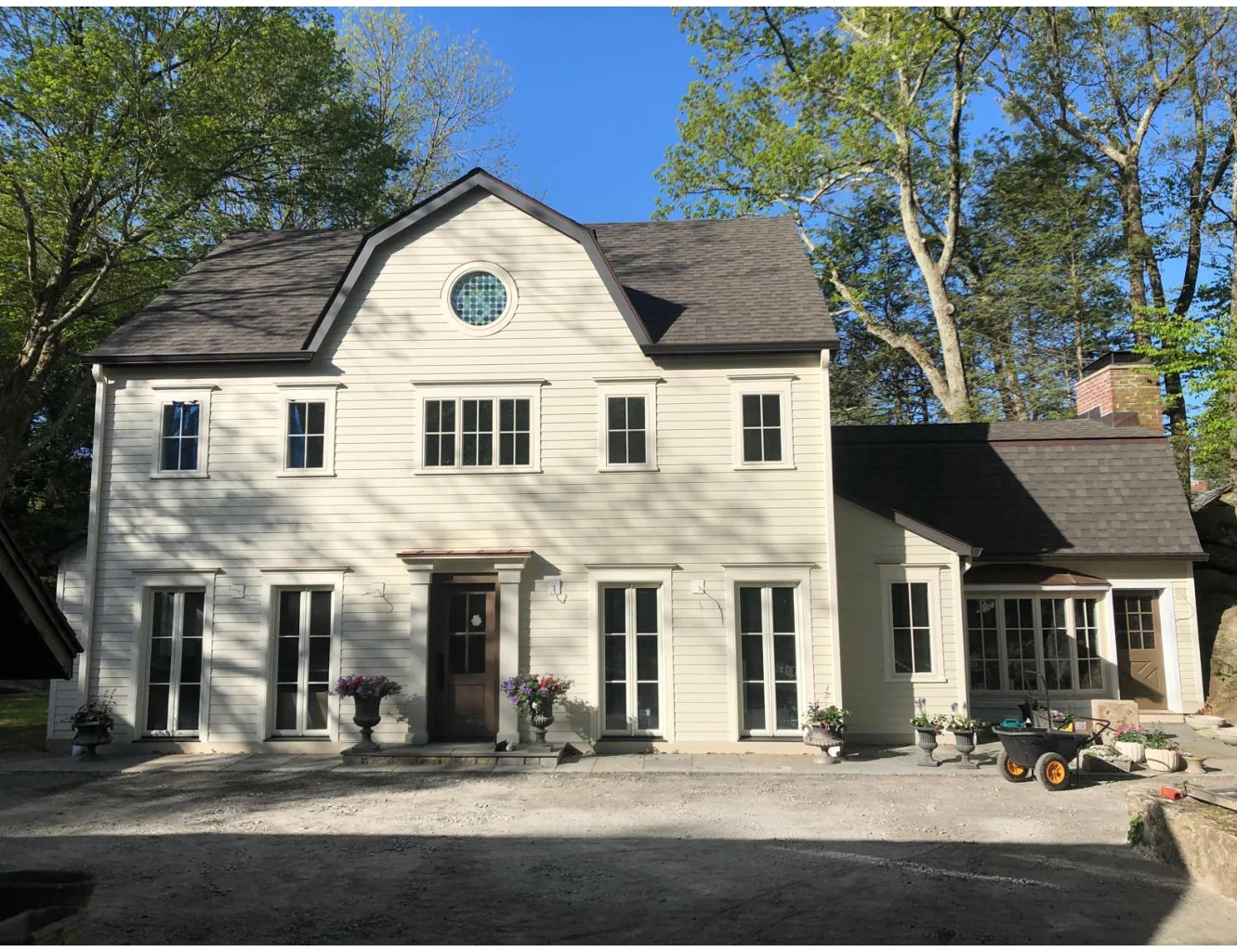 Finished colonial-style addition