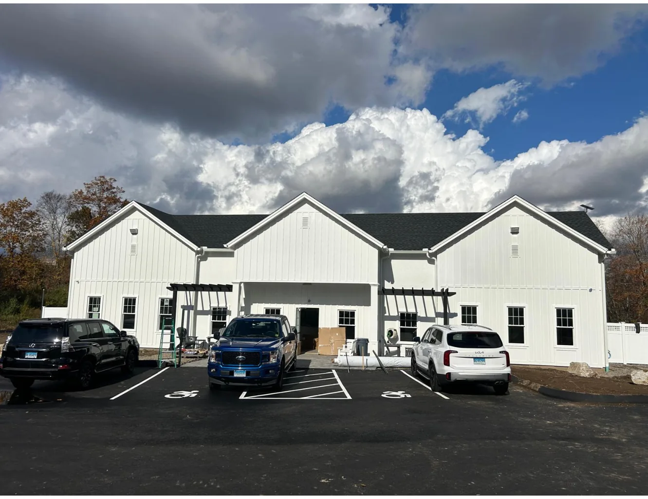 Completed commercial building