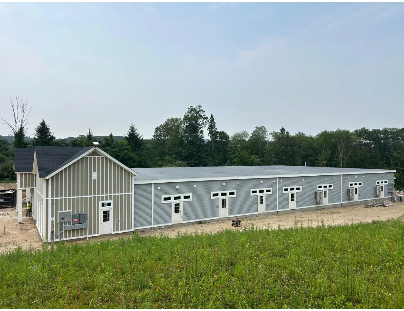 Commercial building side elevation