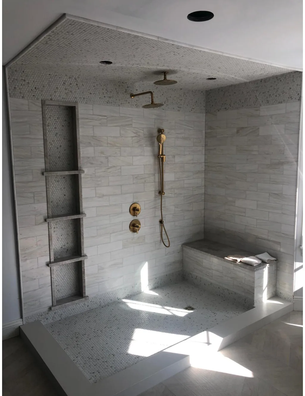 Custom tiled shower