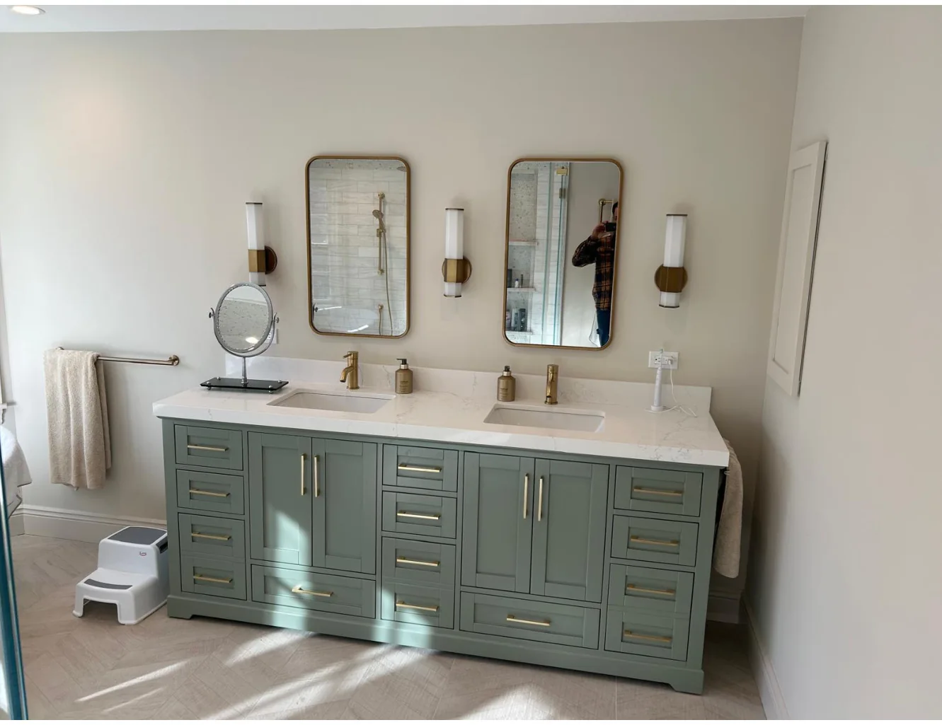 Double vanity bathroom remodel