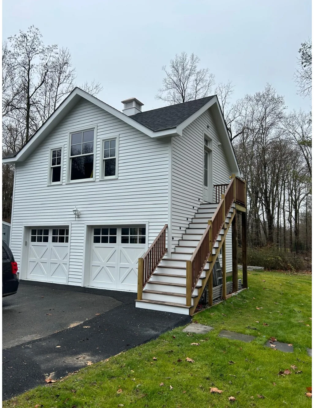 Completed garage addition