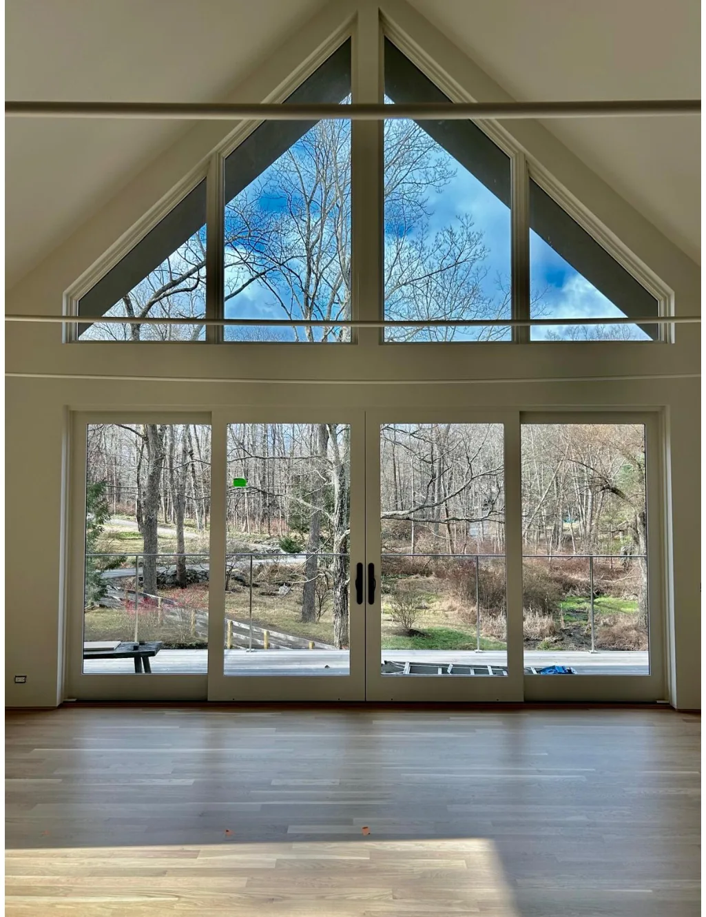 Interior floor-to-ceiling window wall